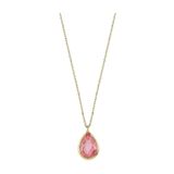 Bilezikhane 14 Ayar Altın Pembe Taşlı 1.10 Gram Kolye
