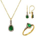 Bilezikhane Mini Zümrüt Set 5,97 Gram 14 Ayar Altın
