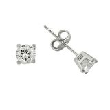 Bilezikhane Tektaş Beyaz 1.47 Gram 14 Ayar Altın Küpe