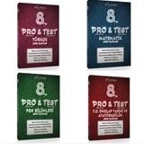 BİLFEN PRO&TEST 8. Sınıf Türkçe - Matematik ve Fen Bilimleri ve İnkilap Soru Bankası ( 4 Kitap)