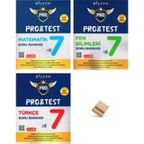 Bilfen Yayıncılık Bilfen 7. Sınıf Maarif Protest Matematik Fen Bilimleri ve Türkçe 3lü Set Soru Bankası + Telefon Standı - Maarif Model