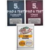 Bilfen Yayınları - 5. Sınıf Pro Test 2'li Kitap Matematik ve Türkçe Set - Kva Pruva Akademi 2'li Deneme
