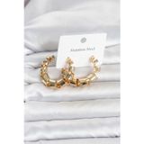 Bilfold 316L Çelik Gold Renk Spiral Halka Kadın Küpe