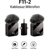 Bilfold 3'ü 1 Arada Kablosuz Yaka Mikrofonu Seti ile Type-C, Lightning ve Jack Girişli Cihazlarda Kayıt