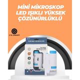 Bilfold Portatif El Mikroskop – LED Işıklı, Aynı Anda Net Odaklama