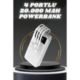Bilfold Powerbank Şarj Cihazı 4 Çıkışlı 20.000 Mah Powerbank Kompakt Yüksek Kapasiteli Hızlı Şarj