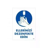 BilfolD SDTA-286595 Ellerinizi Dezenfekte Edin Uyarı Levhası 25X35 Kod:1249