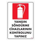 BilfolD SDTA-291152 Yangın Söndürme Tüpü Uyarı Levhası 25X35 Kod:860