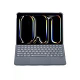 Bilfold T5504D İpad 11 (2024) Kılıf Palermo Ledli Klavyeli Standlı Tablet Kılıfı - Siyah