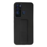 Bilfold Tecno Pova Neo Kılıf Mega Standlı Silikon - Siyah