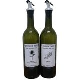 Bilgarden With Love 2X750 ml Koyu Renk Zeytinyağı ve Ayçiçek Yağı Şişesi Yağdanlık