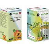 Bilge İlaç Ananas ve Kayısı Aromalı Detox Matcha Çayı (2 Kutu=40 Şase(Poşet))