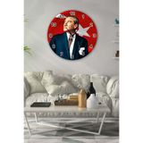 Bilge Lazer Bilge Atatürk Tasarımlı Duvar Saati 35 X 35 Cm