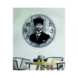 Bilge Lazer bilge Tasarım ATATÜRK temalı Duvar Saati 35 x 35 CM