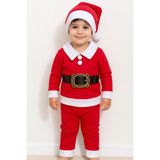 Bilge Trend Erkek Çocuk Yılbaşı Chrıstmas Temalı Polar Noel Baba Kostüm Yılbaşı Hediyelik - Kırmızı - Beyaz - 2 - 3 Yaş