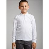 Bilge Trend Okul Tshirt , Beyaz Uzun Kollu Polo Yaka Kız Erkek Çocuk Okul Tişörtü - 10 - 11 Yaş - 001-Beyaz