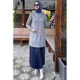 Bilge Triko Tunik Gri