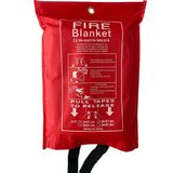 Bilgeden FiberGlass Cam Elyafından İmal Yangın Battaniyesi Fire Blanket-Cepli Model (120X120 cm)