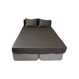 Bilgem Tekstil Çarşaf Çift Kişilik Pamuk Saten - 160*200+50*70 2 adet - Antrasit