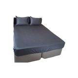 Bilgem Tekstil Çarşaf Çift Kişilik Pamuk Saten - 160*200+50*70 2 adet - Gri
