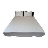Bilgem Tekstil Çarşaf Çift Kişilik Pamuk Saten - 160*200+50*70 2 adet - Krem
