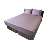 Bilgem Tekstil Çarşaf Çift Kişilik Pamuk Saten - 160*200+50*70 2 adet - Pudra Pembe