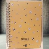 Bilger Arı Papatya Tasarımlı Ajanda - Beyaz - Sarı
