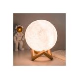Bilger Dolunay Ay 3d Işıklı Standlı Pilli Dekoratif Gece Lambası Hediyelik Küre Led 15 CM