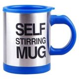 Bilger Kendi Kendini Karıştıran Mikser Kupa Termos Bardak; Self Stirring Mug - Mavi - 1 lt