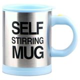 Bilger Kendi Kendini Karıştıran Mikser Kupa Termos Bardak; Self Stirring Mug - Turkuaz - 1 lt