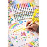 Bilgi Kitabevi Shimmer Marker 12 Renk Simli Metalik Kalem Seti Parlak Fosforlu Marker Kalem Sihirli Kalemler Yeni