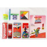 Bilgin Çocuk Yayınları 1. Sınıf Okul Hazırlık Seti - Bilgin Çocuk Tüm Dersler Soru Kitabı (318 Soru) + Pensan 12 Renk Boya & Kırtasiye Seti + Tangram