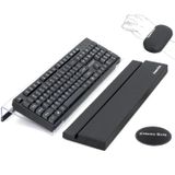 Bilgisayar Klavye ve Fare için Bilek Dayanağı - 4'ü 1 Arada Paket, Sert Bellek Köpüğü Ergonomik Bilek Dayanağı Klavye ve Fare için Şeffaf Akrilik Klavye Yükseltici, Kahve Standı, Kolay Temizlenen
