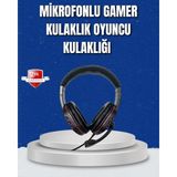 Bilgisayar Oyuncu Kulaklığı – Yumuşak Pedli, Dayanıklı Ipli Kablo - Renkli - 1