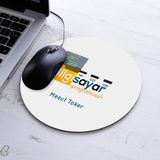 Bilgisayar Programcısı Temalı Yuvarlak Mousepad - Beyaz