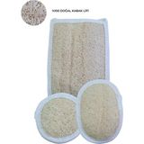 Bilian Doğal Kabak Lifi Orta Kare + Oval + Yüz, Banyo Kesesi, Organik, Cilt Bakımı