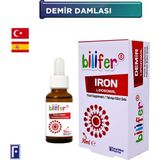 Bilifer Lipozomal Demir Damla 30 ml Takviye Edici Gıda Türkiye Menşeli Yüksek Biyoyararlanım