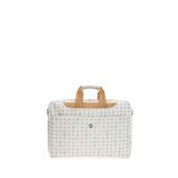 Bilik Deri BRIEFCASE-MN Monogram Beyaz Camel Unisex Laptop & Evrak Çantası