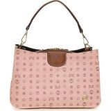 Bilik Deri Monogram Kadın Omuz Çantası - Pembe - Taba