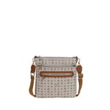 Bilik Deri MTŞ 269-MN Monogram Gri/Taba Kadın Çapraz Askılı Çanta