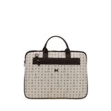 Bilik Deri RH09 BUSİNESS-MN Monogram Bej Kahve Unisex Laptop ve Evrak Çantası
