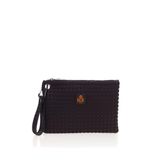 Bilik Deri Siyah Kumaş Kadın Portföy & Clutch Çanta MELİS (Siyah Kumaş)