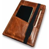 Bilikolik Hakiki Deri El Yapımı A5 Defter Kılıfı (İsim Yazılır) Telefon Cepli Ajanda Organizer, Defter Hediyeli (Taba - Kahve) - Kahve - Taba