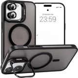 Bilişim Akademi iPhone 11 Uyumlu Stantlı Kılıf Case Pro Tank Kılıf Lens Koruyucu Zırhlı Kılıf - Siyah