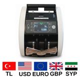 Bill Counter AE-2001 5 Ülke Parası Karışık Para Sayma Makinesi Usd, Euro, Tl, Gbp, Syp - Beyaz