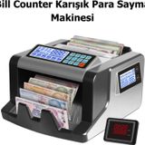 Bill Counter Silver Al-4000S Karışık Para Sayma Makinesi Tl, Eur / Usd Adet Sayımı