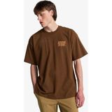 Billabong Grow Og Ss Kahve Bisiklet Relaxed Yazı Baskılı Erkek T-Shirt - XL