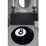 Billar 90X90 Cm Çap Banyo Halısı Akrilikyıkanabilir Kaymaz Taban Paspas Klozet Takımı