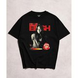 Billie Eilish Baskılı Siyah Unisex Tişört - M