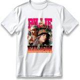 Billie Eilish Pink Tişört Model Baskılı Oversize Unisex %100 Pamuklu Kalın Kumaşlı T-Shirt - Beyaz - XL